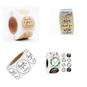 500 Thank You Round Stickers
